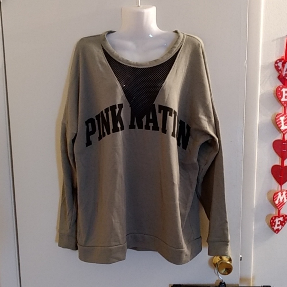Pink Nation Crew Sweatshirt EUC